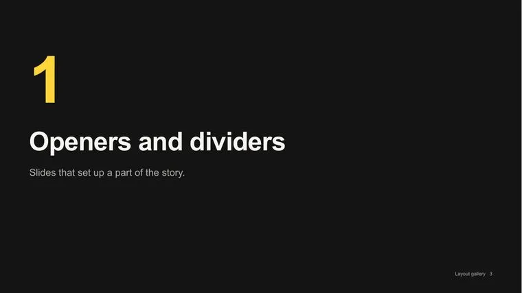 Section divider layout