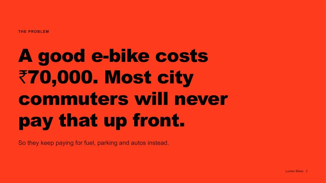 A slide from the investor pitch deck