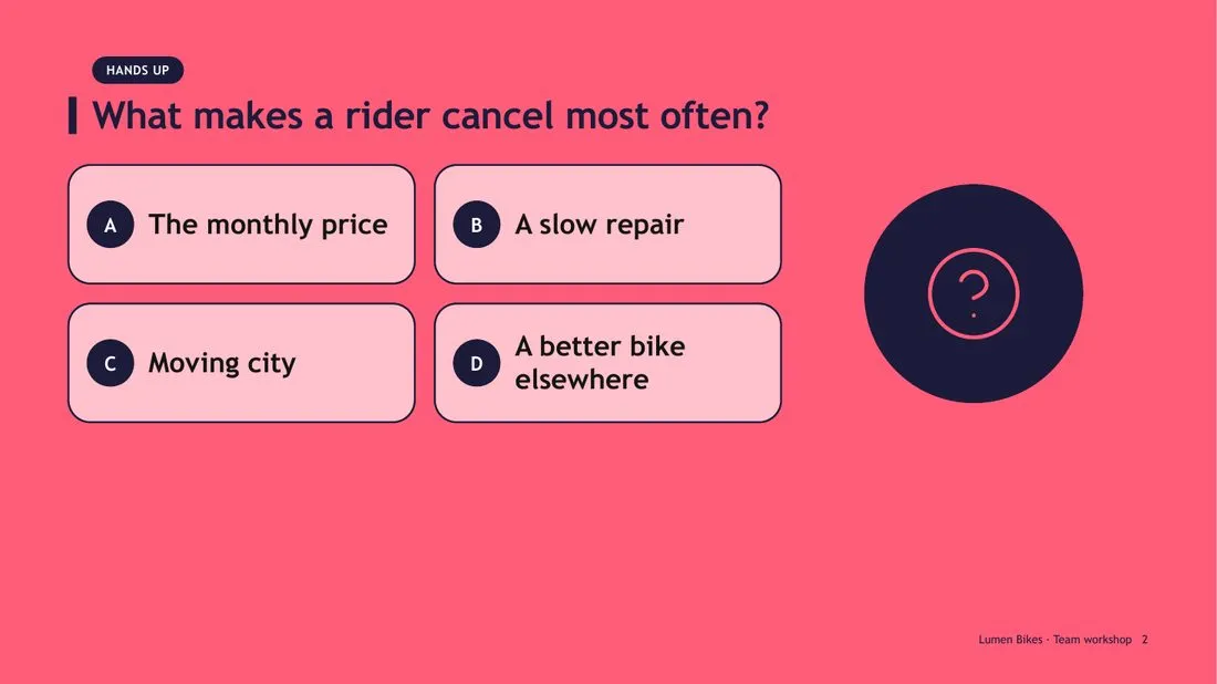 A slide from the team workshop deck